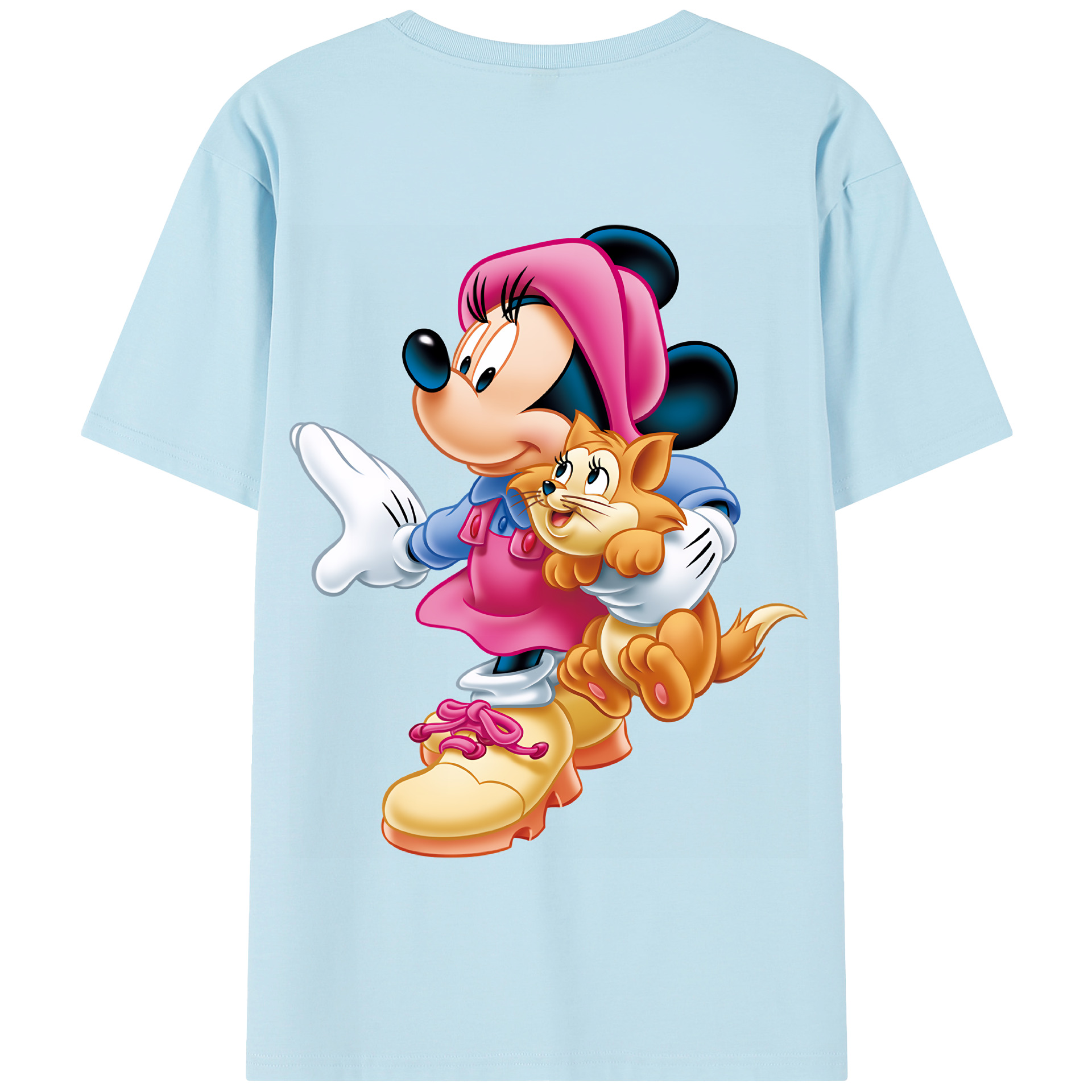 （画像用） ミッキーマウス Mickey Mouse 綿100％半袖Tシャツ（背面プリント）